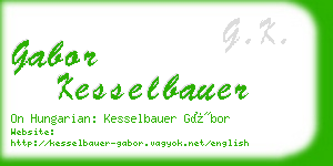 gabor kesselbauer business card